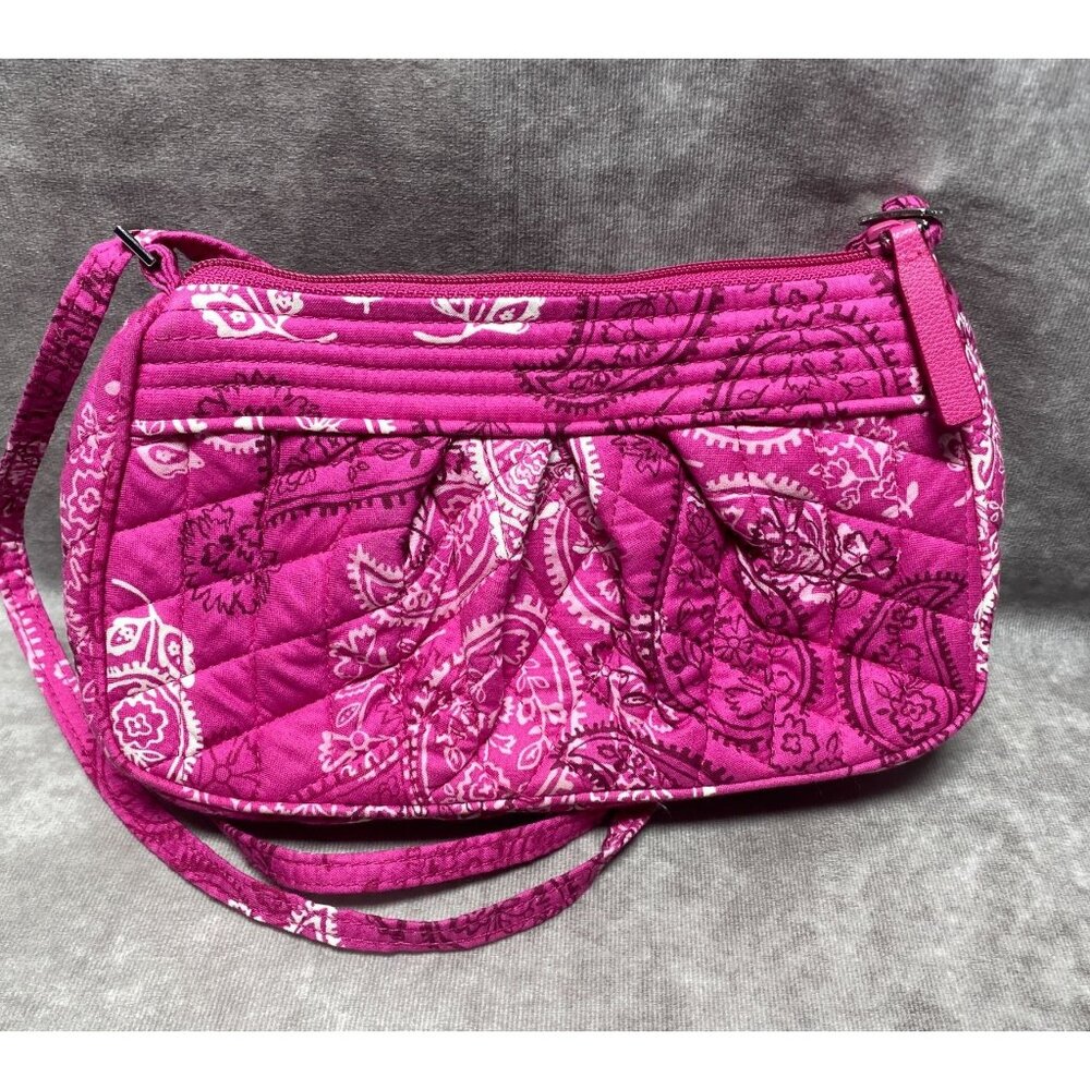 Vera Bradley Pink Quilted Paisley Crossbody Bag